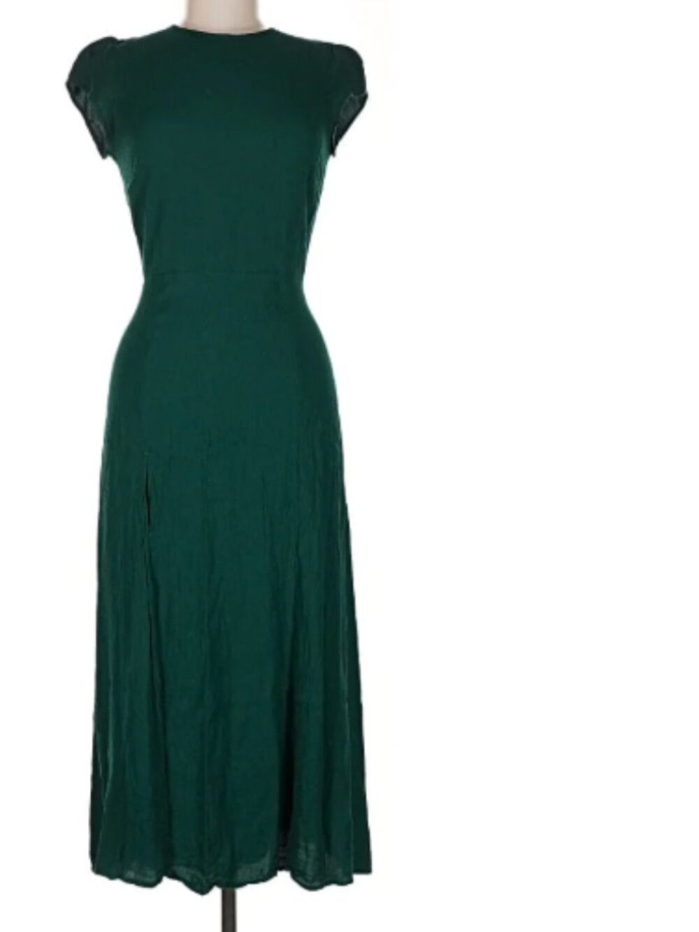 Gorgeous Reformation US 4 Emerald Green Dress with Slit